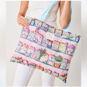 New Lenox Spice Village x Printfresh On-The-Go Pink Kitchen Tote